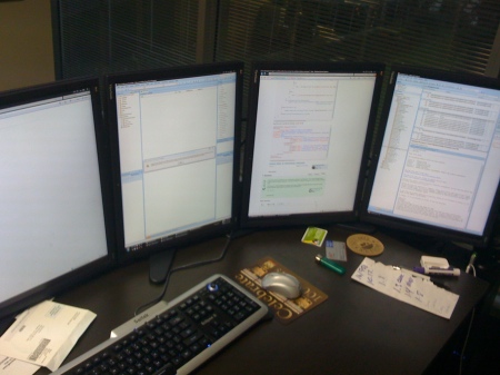 Four monitors
