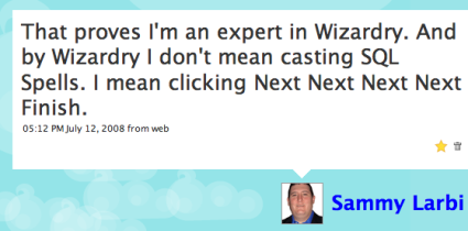 SQL wizard usage expert.